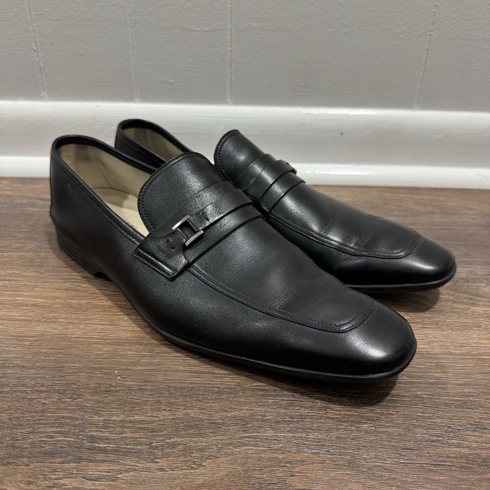 Magnanni Raso II Black Leather Slip On Loafers Men's Sz 10.5 Formal